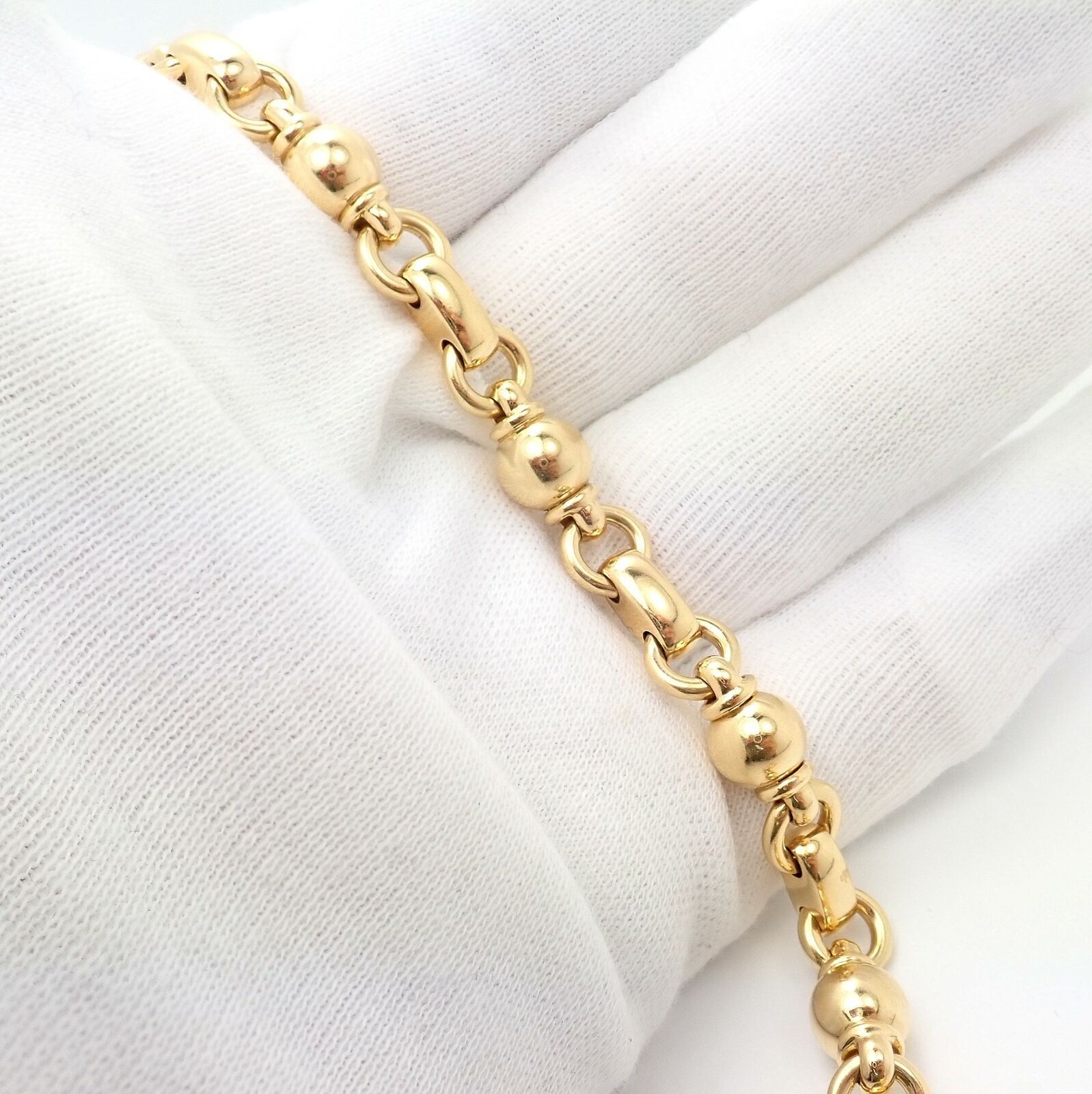 Vintage Chanel 18k Yellow Gold Classic Link Bracelet