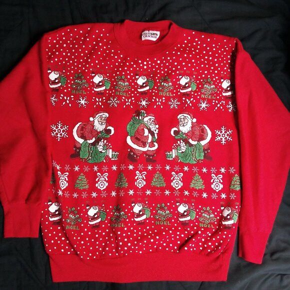Other Vintage Nut Cracker Santa Claus Christmas AOP Sweatshirt Size US M / EU 48-50 / 2 - 2 Thumbnail