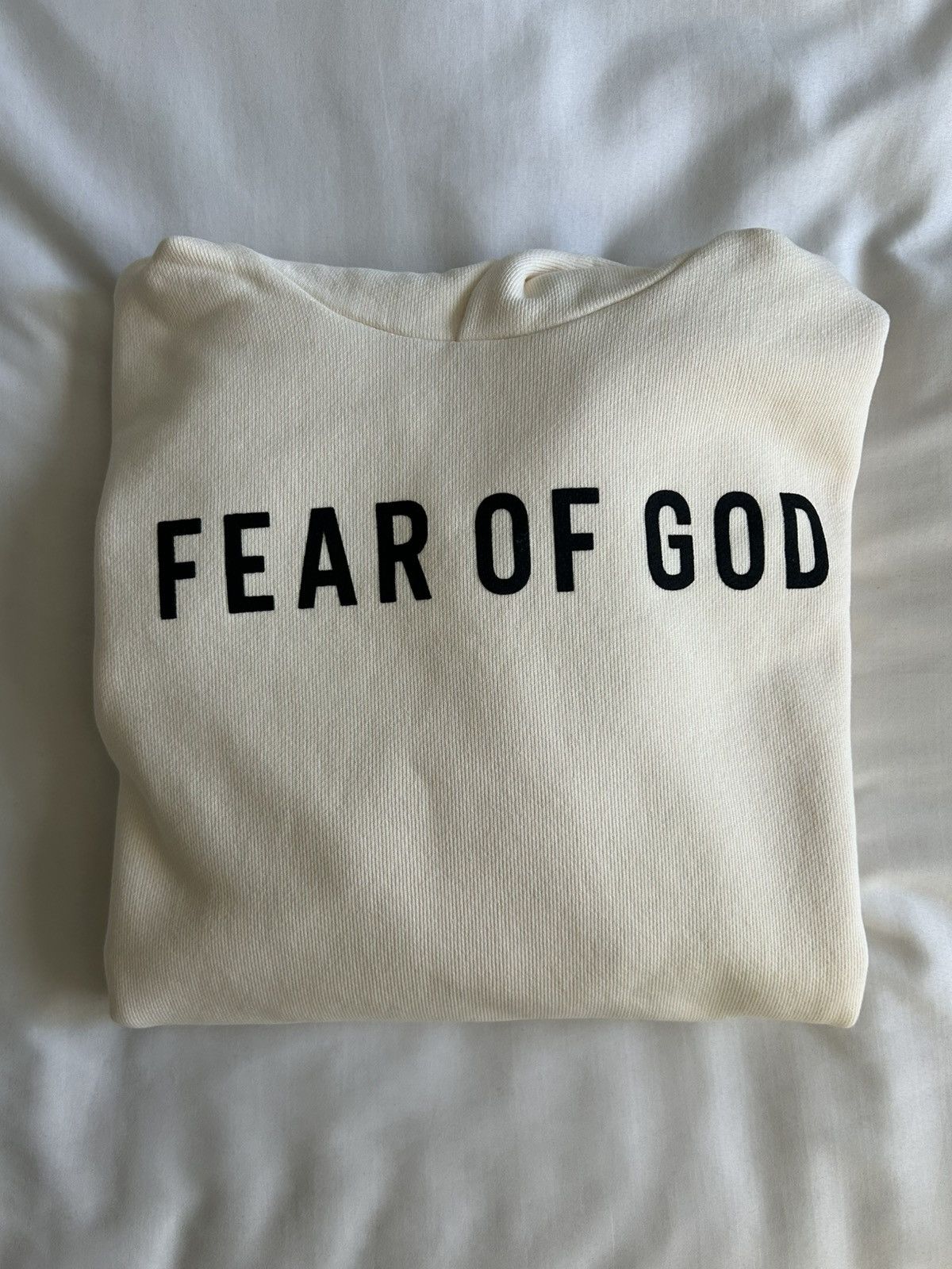 Fear of God French Terry Hoodie Cream Eighth Collection Boxy