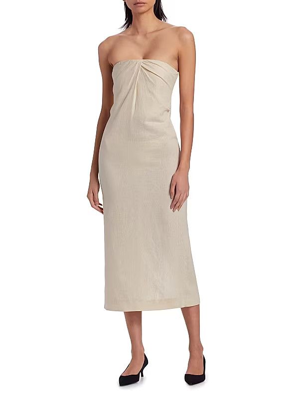 16Arlington o1mle1125 Evora Midi Dress in Neutrals Size M / US 6-8 / IT 42-44 - 1 Preview