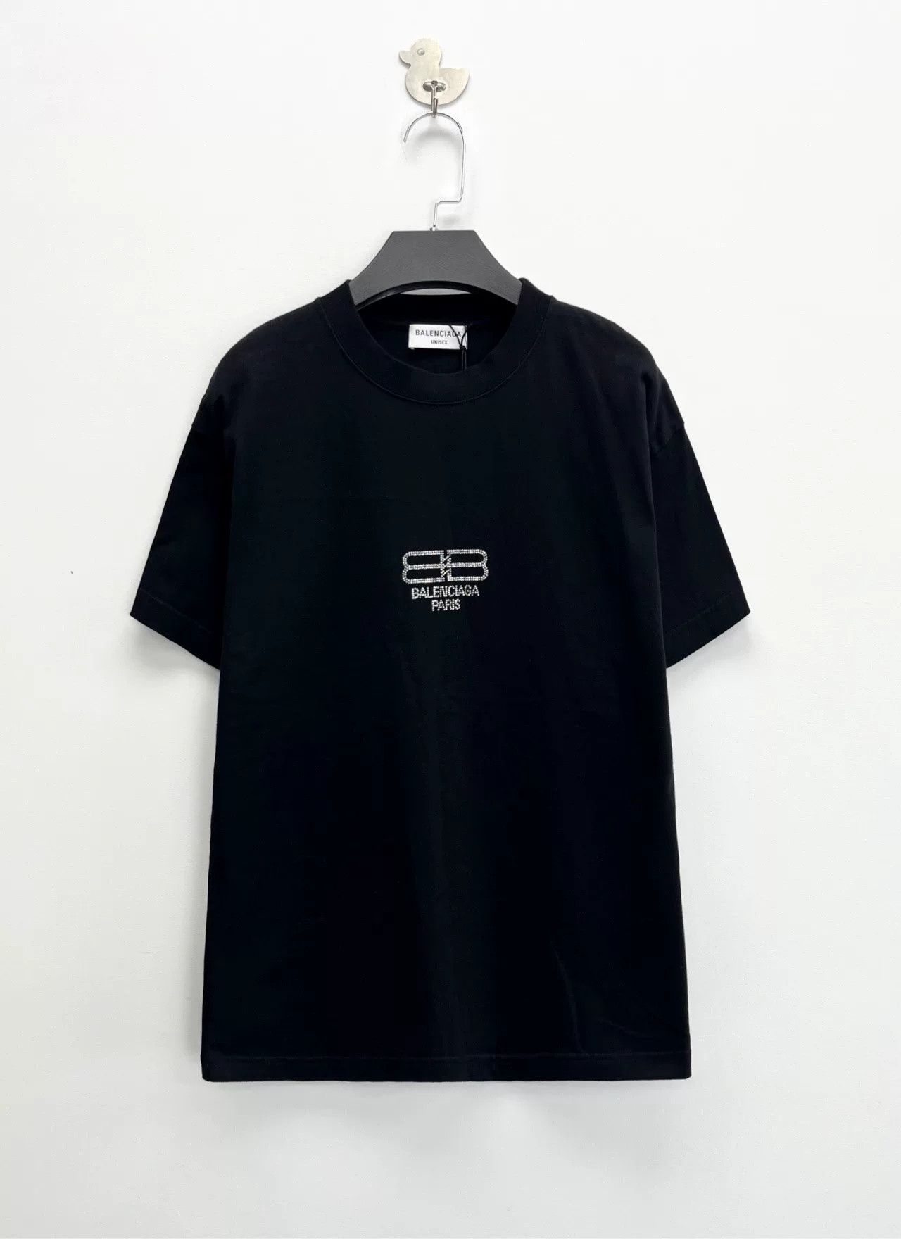 Balenciaga balenciaga black crystal logo short sleeve t-shirt Size XS / US 0-2 / IT 36-38 - 1 Thumbnail