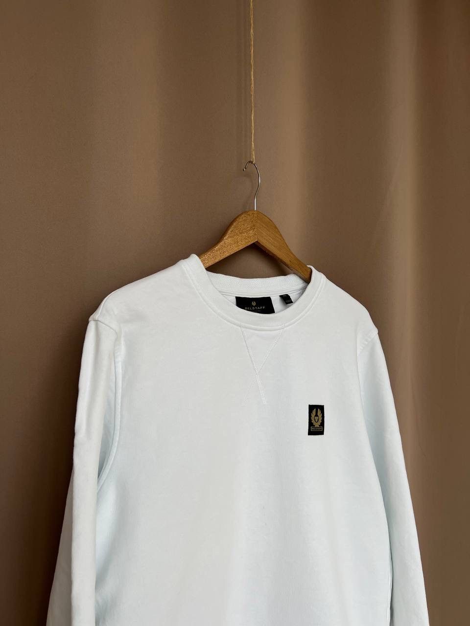 Belstaff Belstaff Men's Patch Crew Sweater Size XL/L White Sweatshirt Size US XL / EU 56 / 4 - 3 Thumbnail