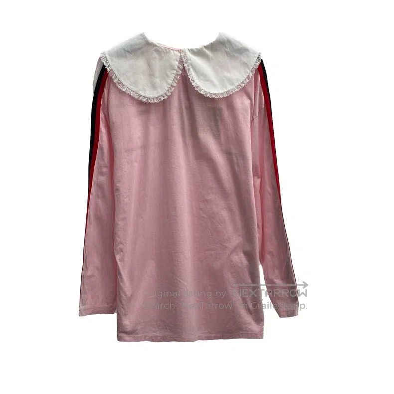 Miu Miu Miu Miu Size S Pink doll collar striped sweater Size S / US 4 / IT 40 - 2 Thumbnail