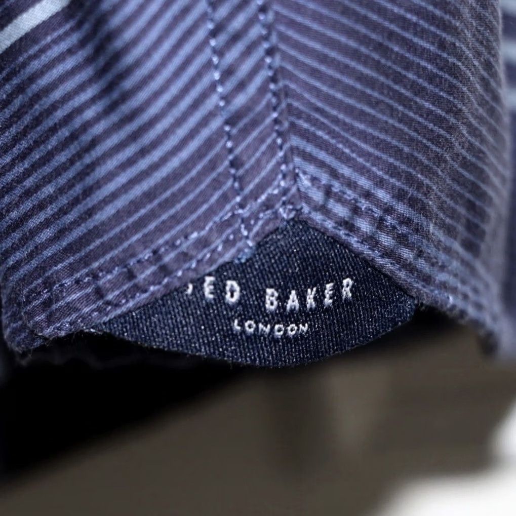 Ted Baker Ted Baker Shirt Mens S Blue Striped Button Pre Loved Smart Size US S / EU 44-46 / 1 - 3 Thumbnail
