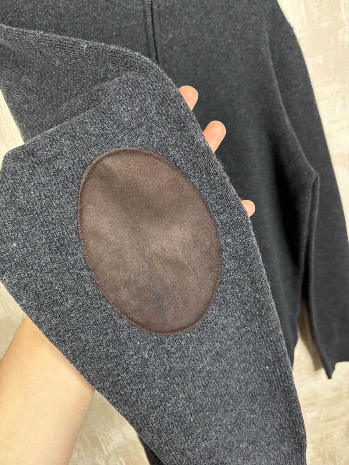 Hackett Hackett London Lambswool Pullover 1/4 Zip Sweater Elbow Pads Size US XL / EU 56 / 4 - 18 Thumbnail
