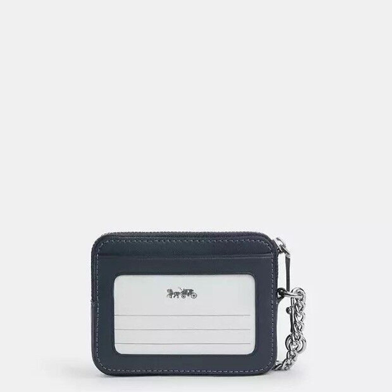 Coach NWT Coach Zip Card Case With Quilting CAR26 Silver