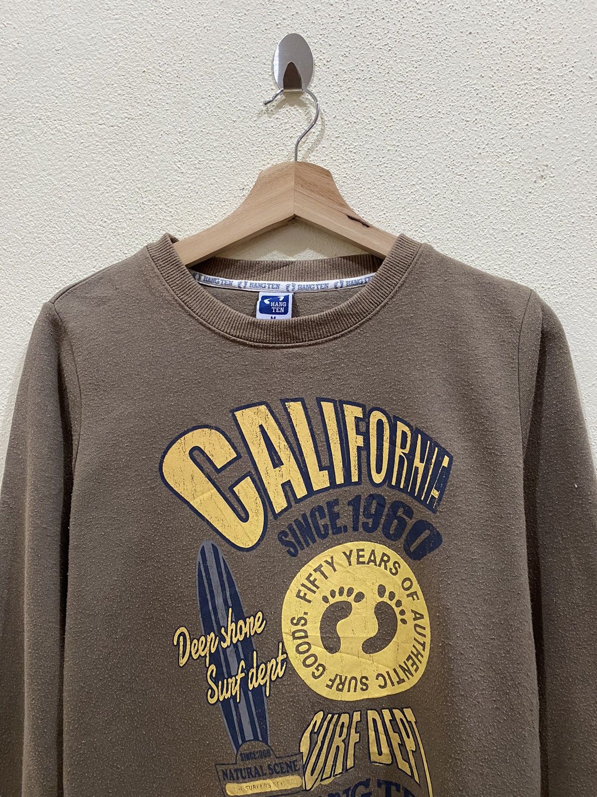 Hang Ten × Vintage Vintage Hang Ten Overprint Sweatshirt Size US S / EU 44-46 / 1 - 3 Thumbnail