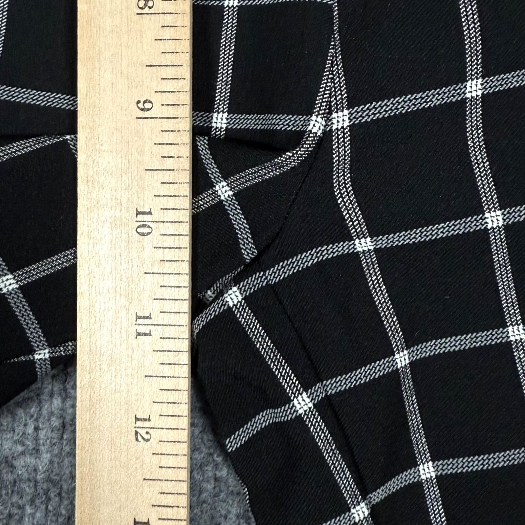 Vintage VINTAGE? No. PS LA Pants Women Medium Black White Plaid Stretch Straight Pull On Rayon Blend Pants Size 32" / US 10 / IT 46 - 5 Thumbnail