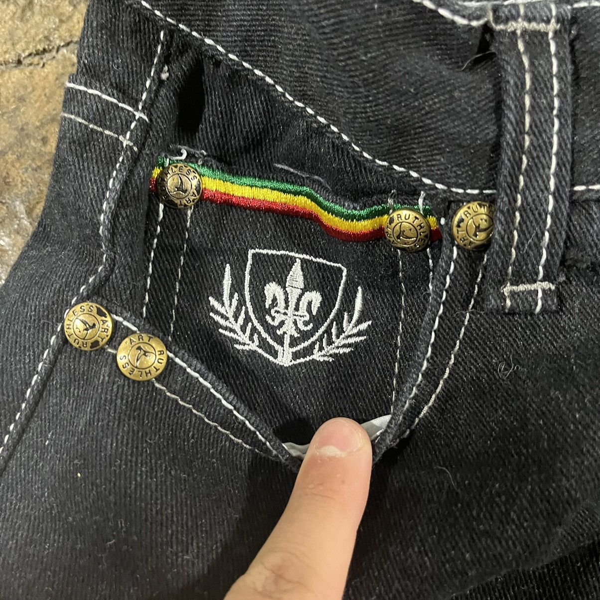 Affliction × JNCO × Vintage Crazy Vintage Y2K Baggy Jeans Embroidered Skater Wide Leg Size US 32 / EU 48 - 9 Thumbnail
