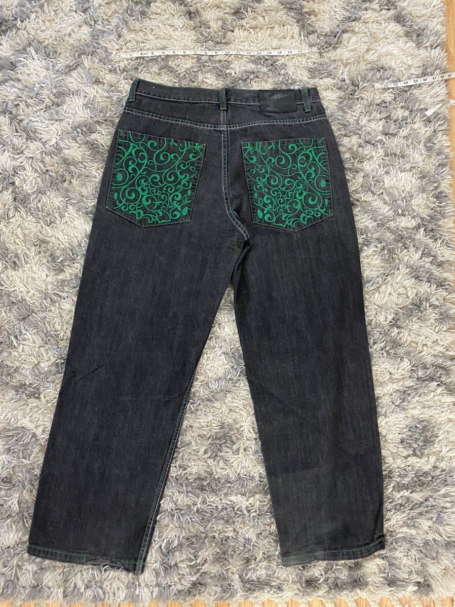 Vintage Fame Baggy Denim Jeans Embroidered Pocket Raw Jeans y2k Size US 34 / EU 50 - 11 Thumbnail
