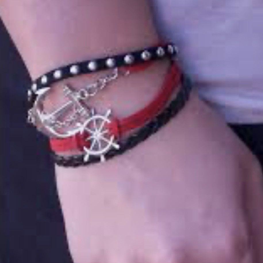 Other Nautical theme multi strand leather bracelet Size ONE SIZE - 3 Thumbnail