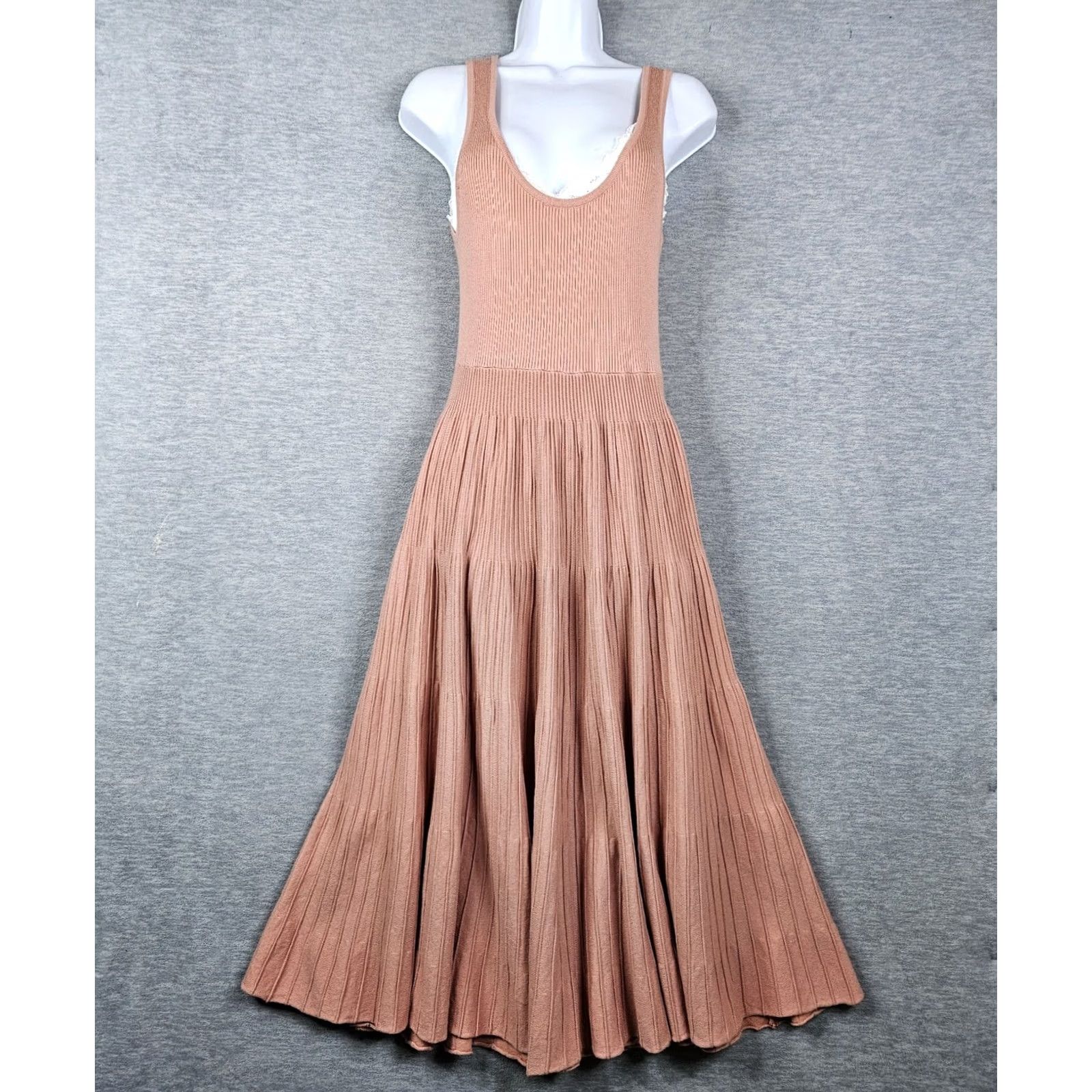 Lulus Lulus Women's Dusty Rose Ribbed Midi Sleeveless Sweater Dress S Size S / US 4 / IT 40 - 2 Thumbnail