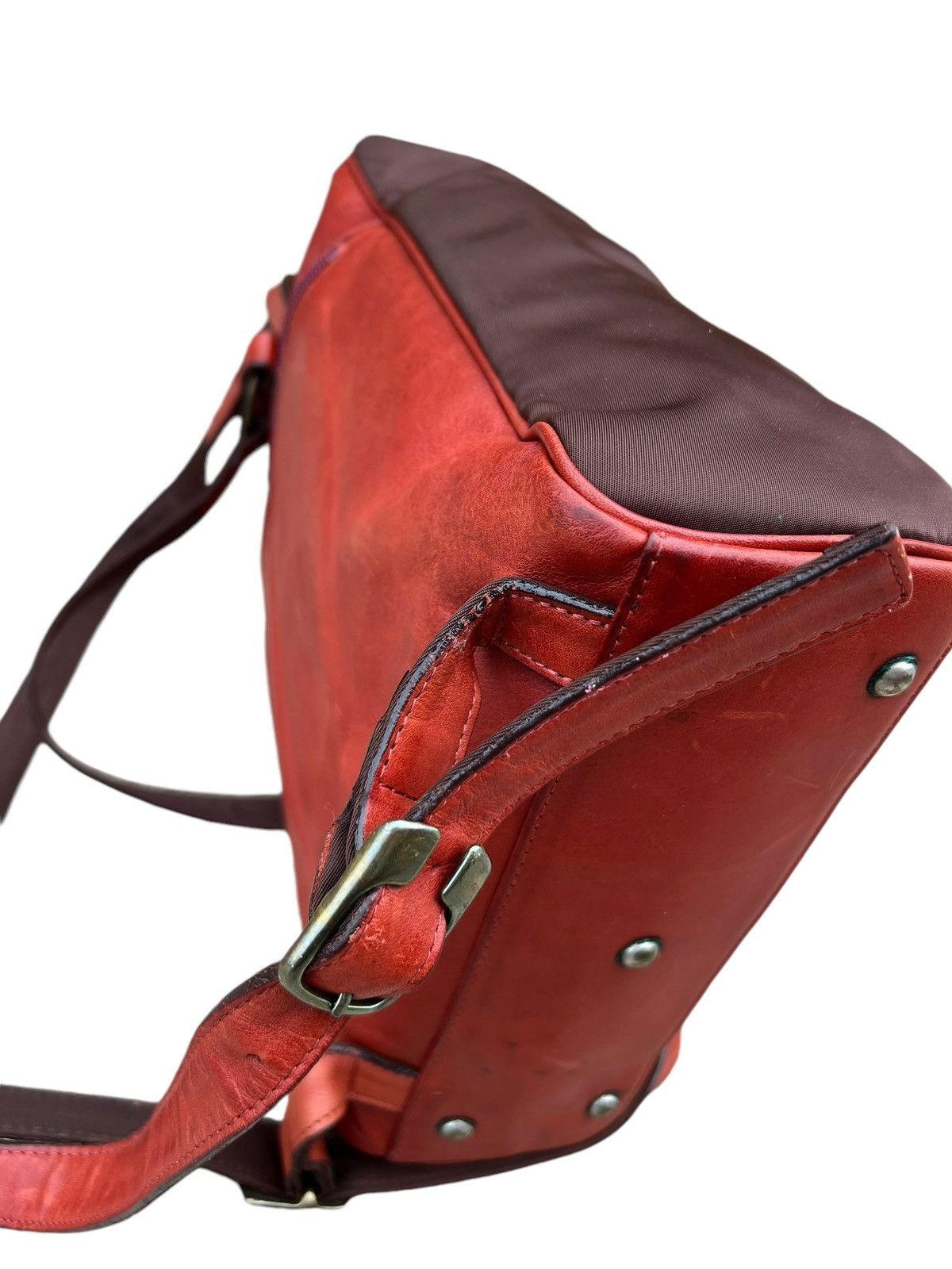Leather Vintage Dakota Japan Distressed Patina Leather Backpack Bag Size ONE SIZE - 17 Thumbnail