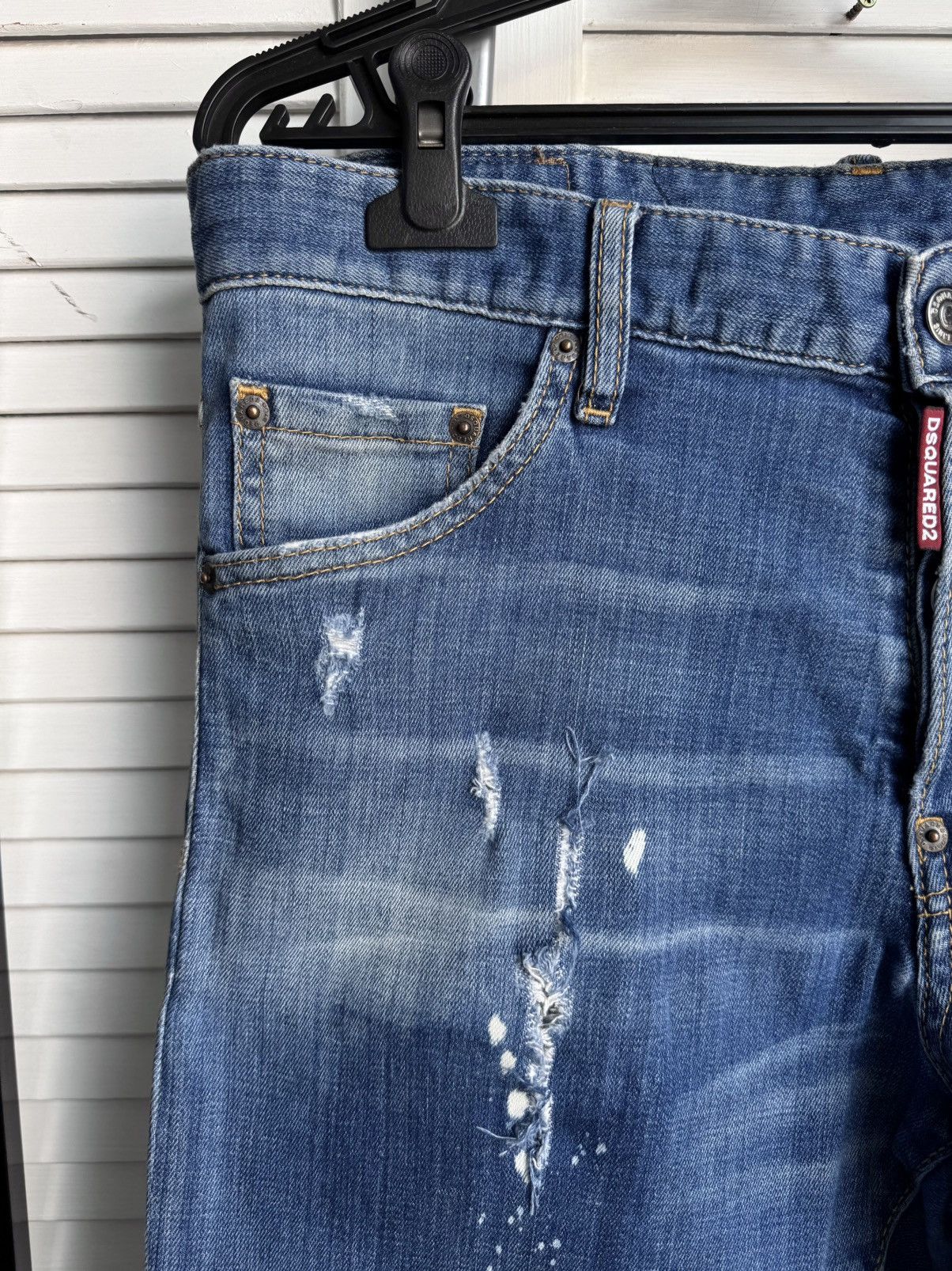 Dsquared2 Dsquared2 Cool Guy Jeans Painted Distressed Denim Size US 34 / EU 50 - 7 Thumbnail