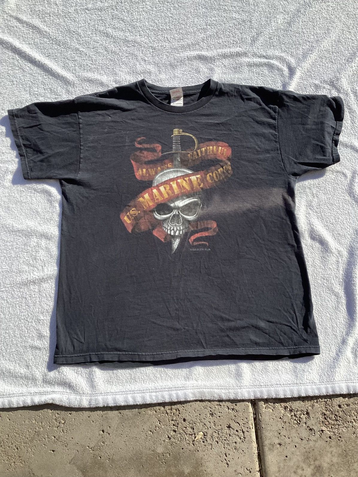 VTG 90s always faithful United States Marine Corps FOTL TEE