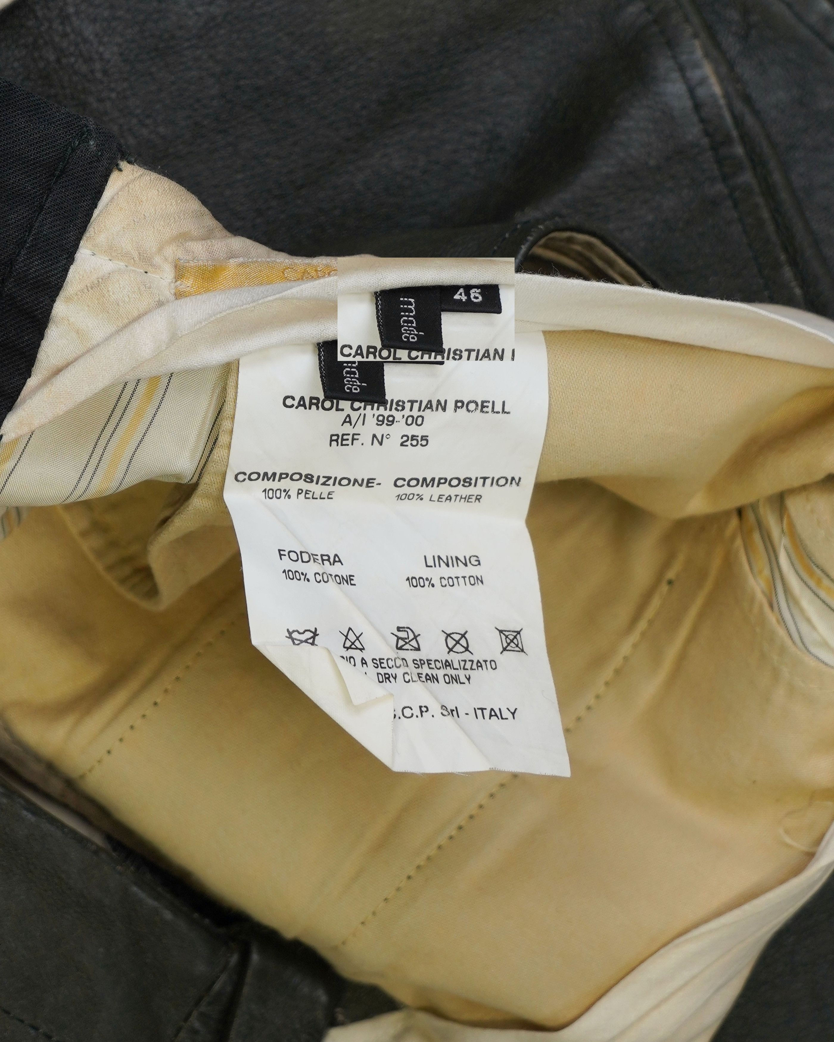 Carol Christian Poell Carol Christian Poell Leather Pants - AW99 Size US 28 / EU 44 - 4 Thumbnail