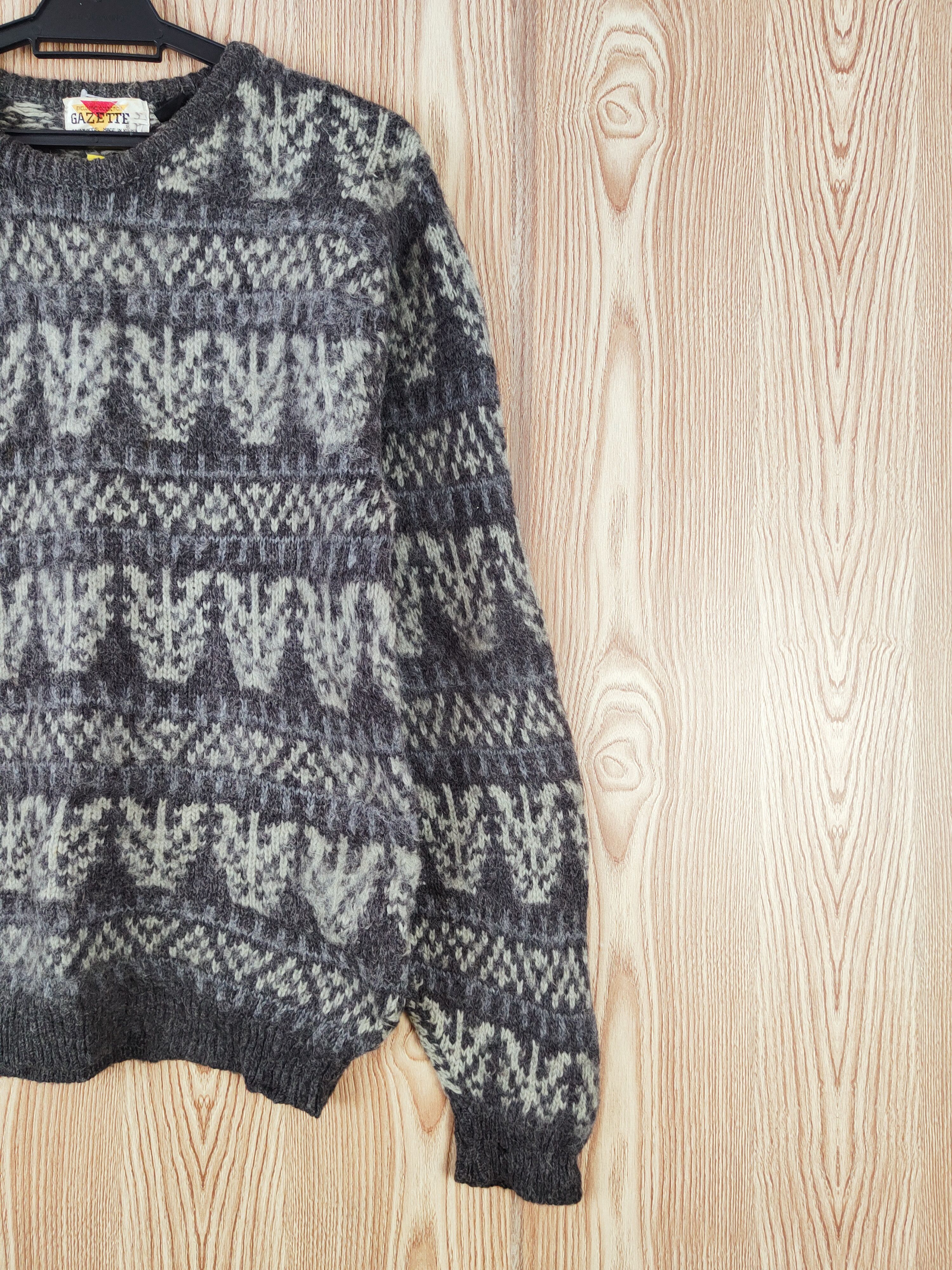 Japanese Brand D Gazette Dark Gray vintage Wool Knitwear Sweatshirts #W866 Size US M / EU 48-50 / 2 - 6 Thumbnail