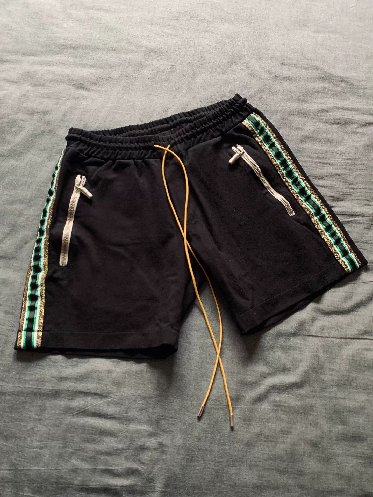 Rhude Rhude Gold Side Ribbon High Street Shorts Size US 26 / EU 42 - 1 Thumbnail