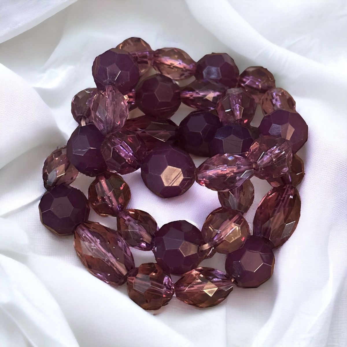 Other Chunky purple bead stretch bracelets Size ONE SIZE - 1 Thumbnail