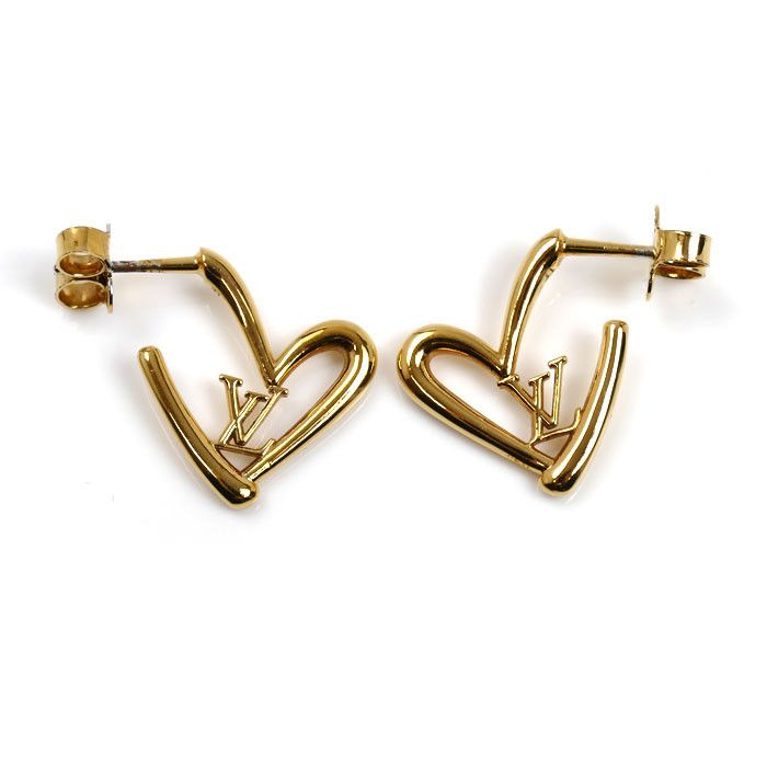Louis Vuitton Louis Vuitton Boucle d'Oreille Heart Forinlove PM Earrings Metal Earrings M00463 DUTY FREE for USA