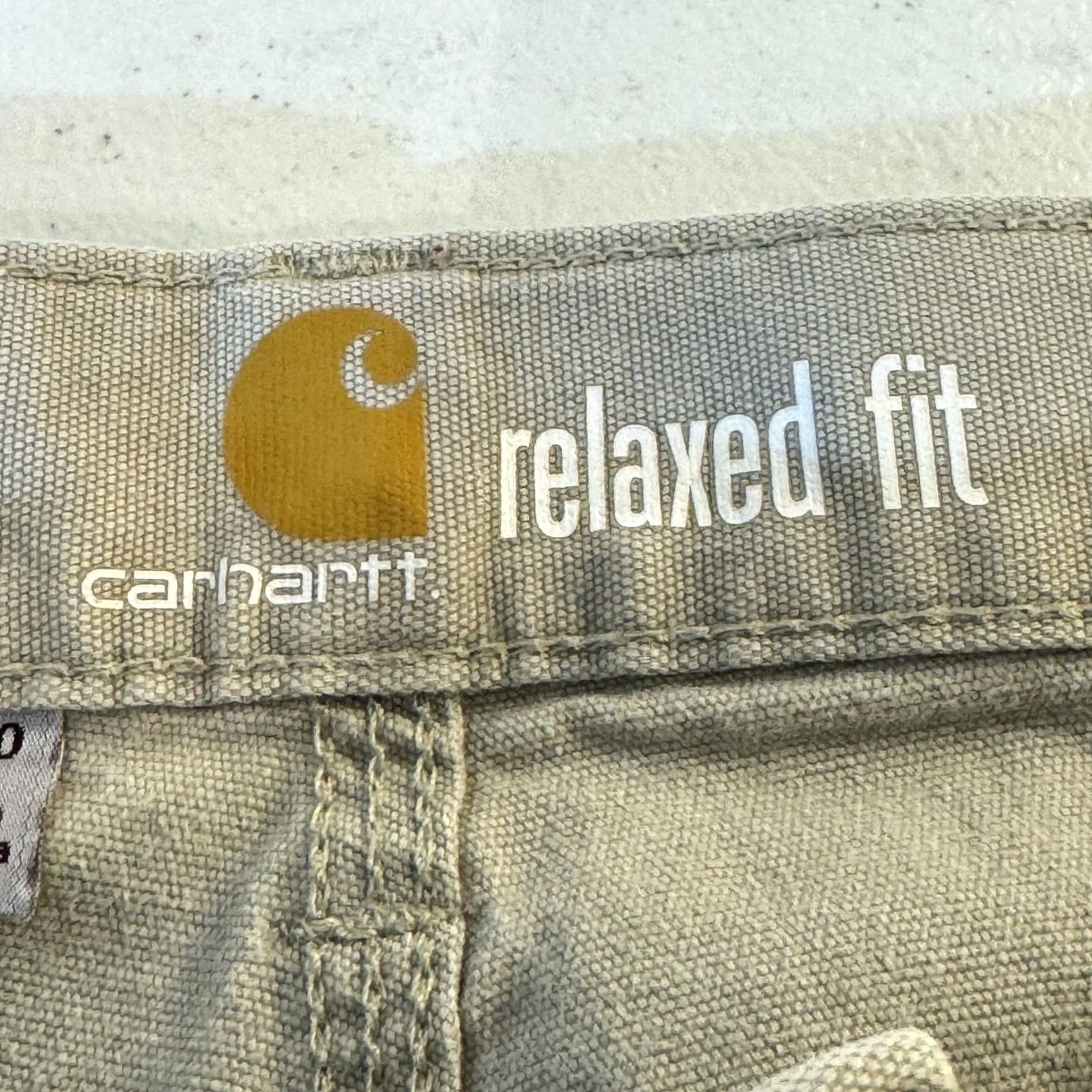 Carhartt VINTAGE Carhartt Pants Mens 40x29 Beige Relaxed Fit Utility Work Twill Carpenter Canvas Size US 40 / EU 56 - 4 Thumbnail
