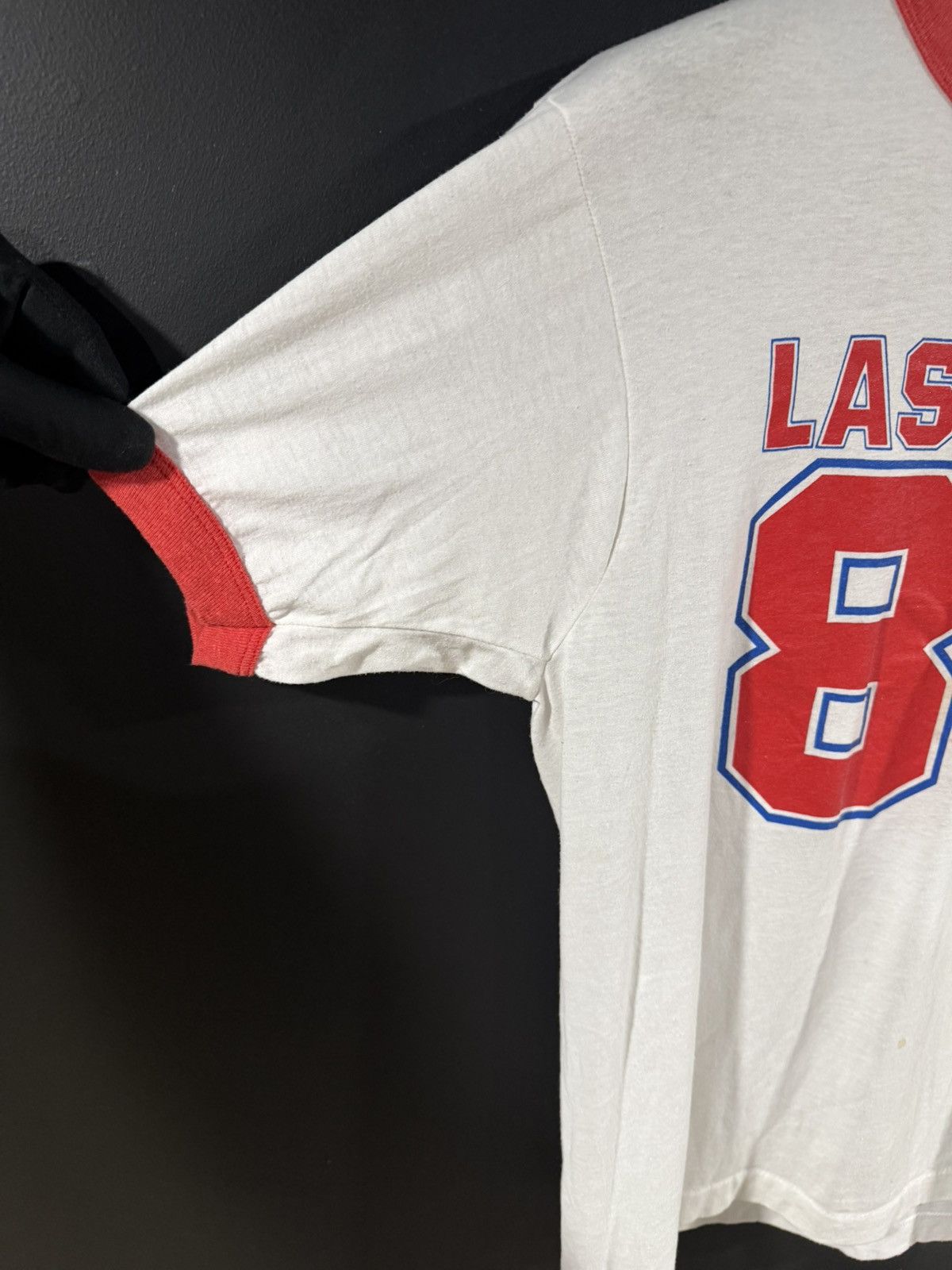 Vintage 1980s Vintage Las Vegas 88 Single Stitch Grunge Ringer Tee L Size US L / EU 52-54 / 3 - 4 Thumbnail