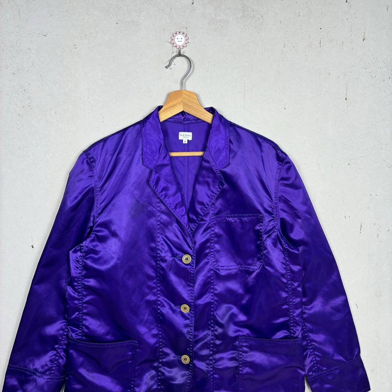 Paul Smith Paul Smith Purple Nylon Satin Blazer Jacket Size 40 Japan Size L / US 10 / IT 46 - 3 Thumbnail