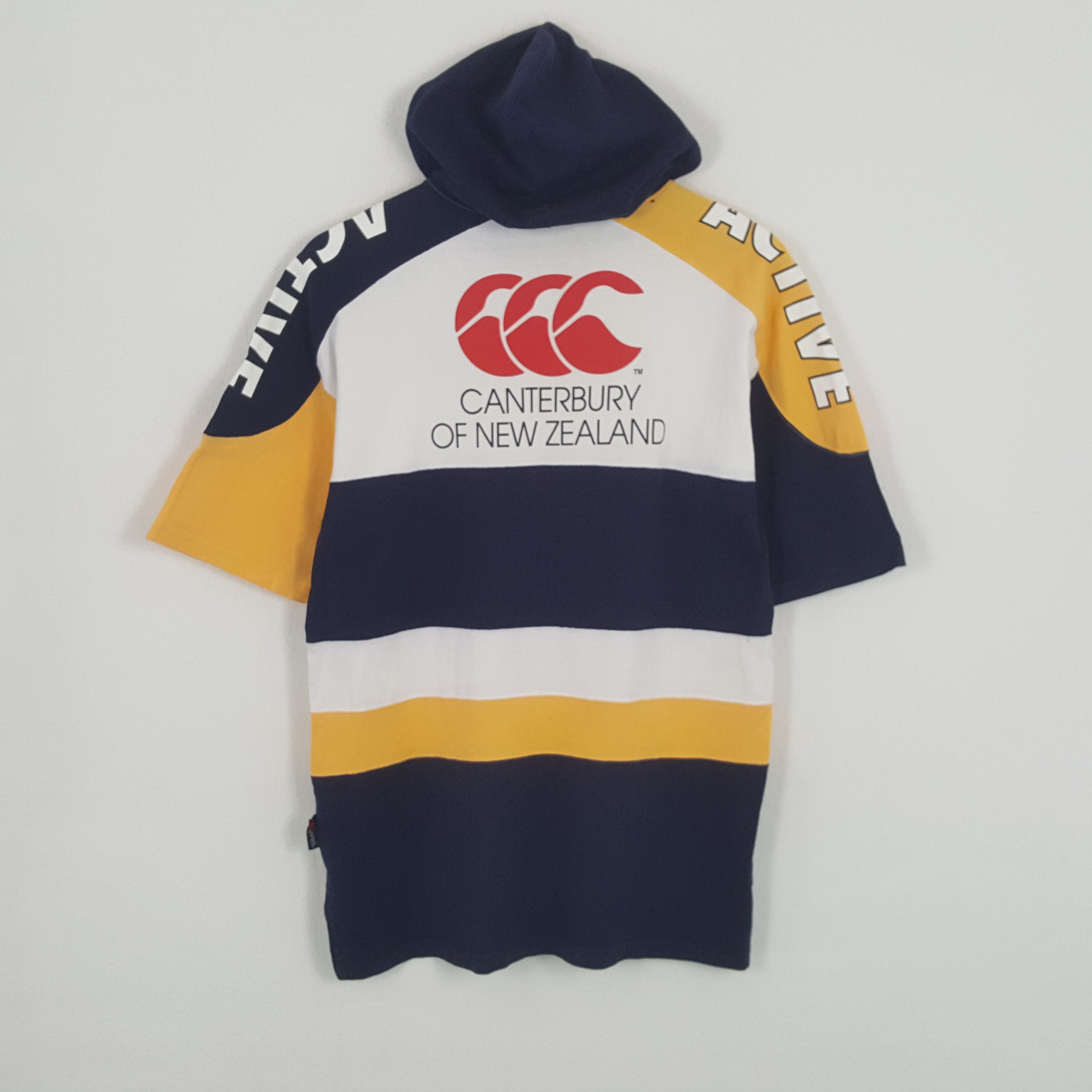 Canterbury of New Zealand × Vintage CANTERBURY OF NEW ZEALAND Nice Design Short Sleeve Hoodies Size US M / EU 48-50 / 2 - 3 Thumbnail