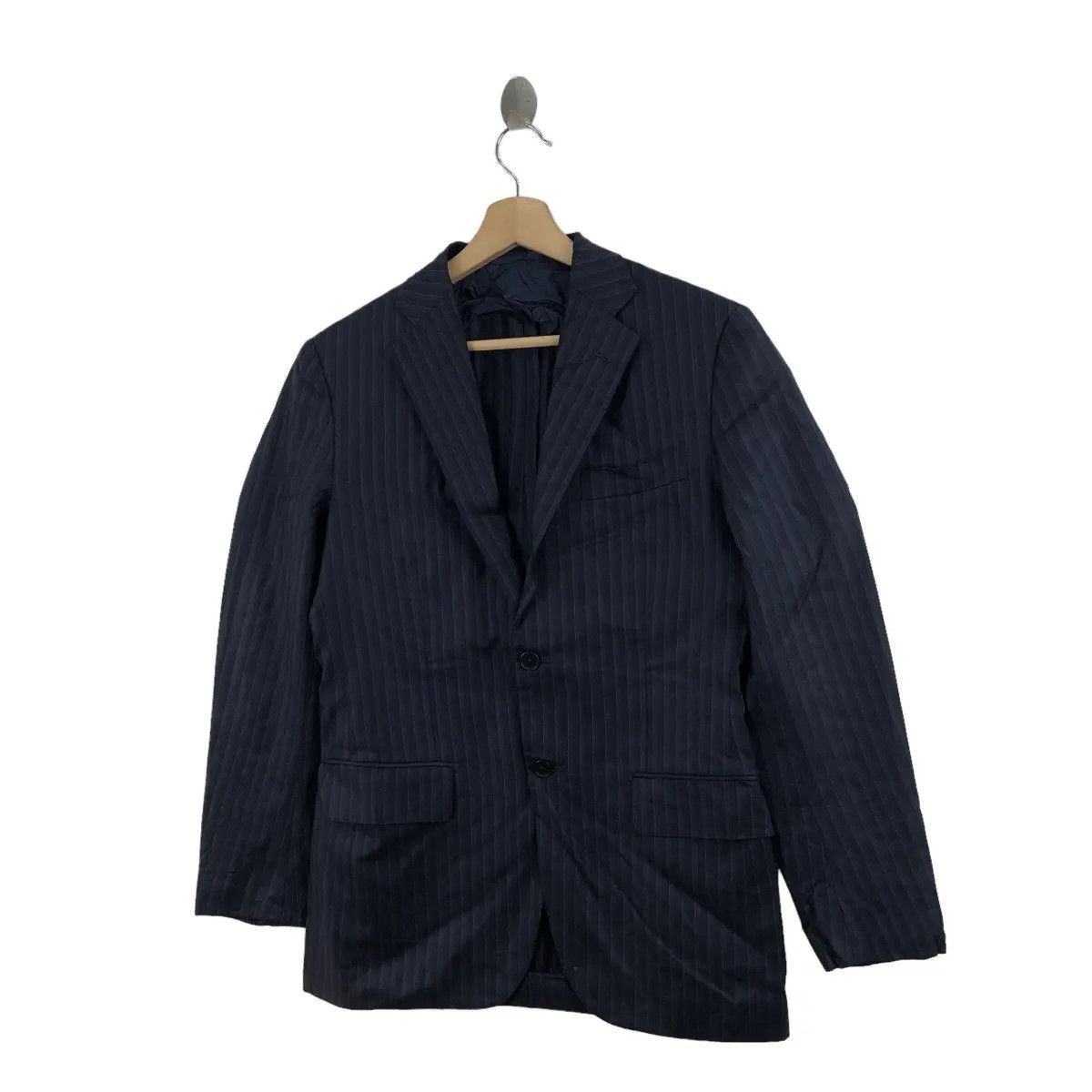 Loro Piana × SHIPS Vtg LORO PIANA x SHIPS 3 Silk Air 2 Button Striped Blazer Size 36R - 4 Thumbnail