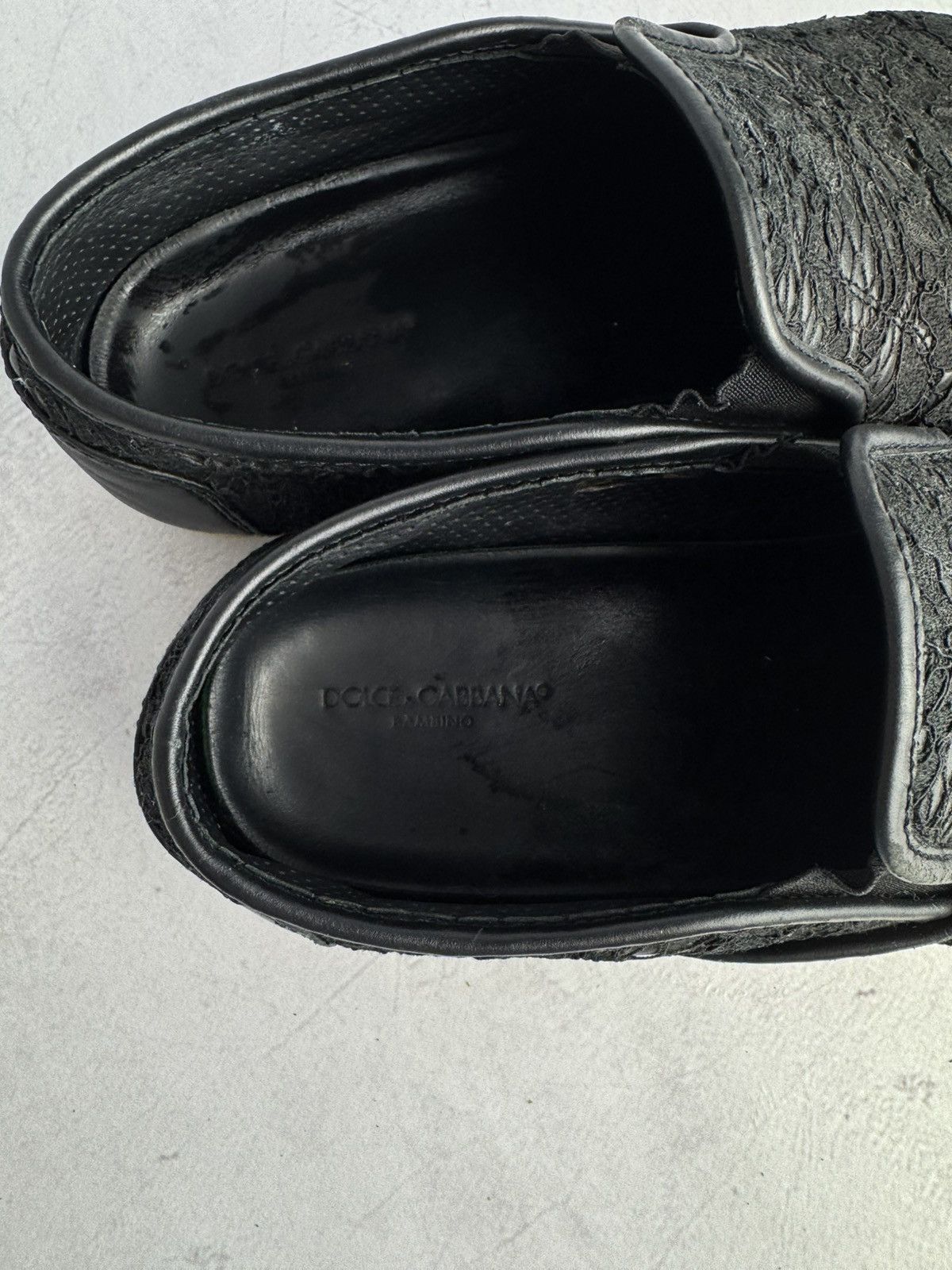 Dolce & Gabbana Dolce & Gabbana Slip-On Sneakers Black Lace size 39 Size US 9 / IT 39 - 7 Thumbnail