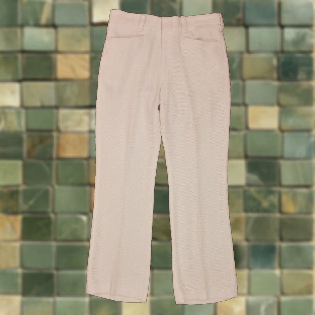 Levi's Levi's 60s White Sta-Prest Slacks Flared Pants 32x28.5 Vintage Levi's Slacks Mens 1960s Size US 32 / EU 48 - 1 Thumbnail