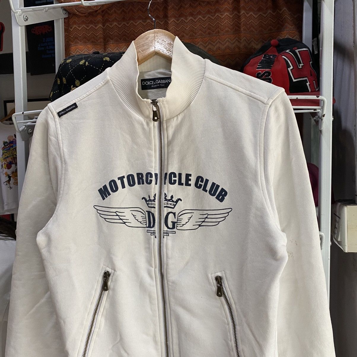 Dolce & Gabbana White Dolce & Gabbana "Motorcycle Club" jacket Size US M / EU 48-50 / 2 - 3 Thumbnail