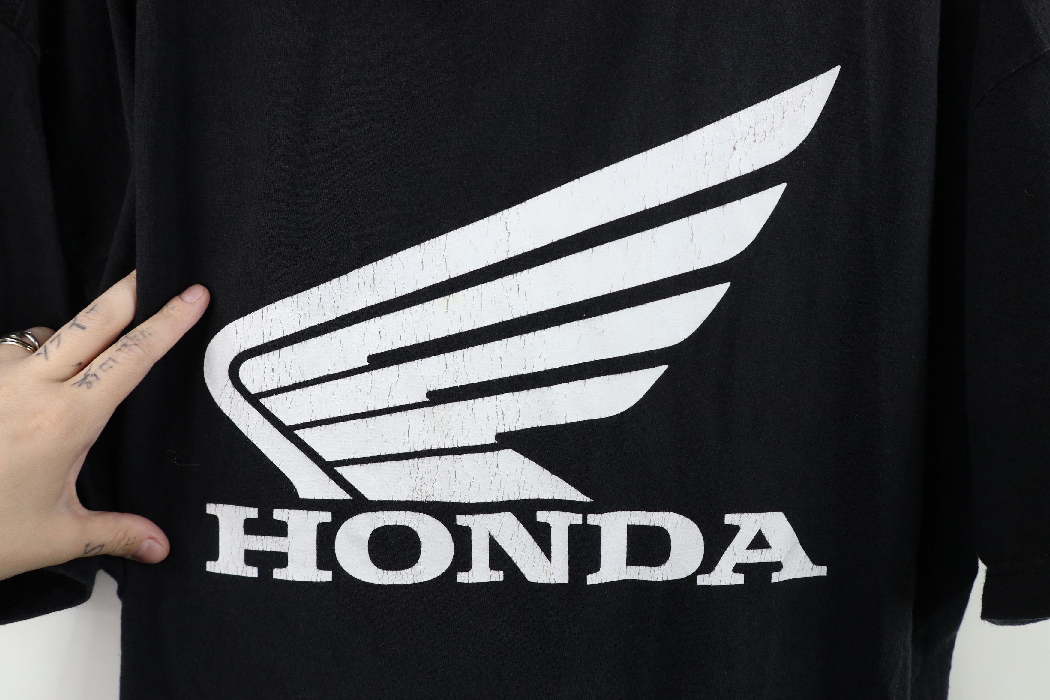 Vintage Vintage Honda Racing Spell Out Big Logo Short Sleeve T-Shirt Size US XXL / EU 58 / 5 - 5 Thumbnail