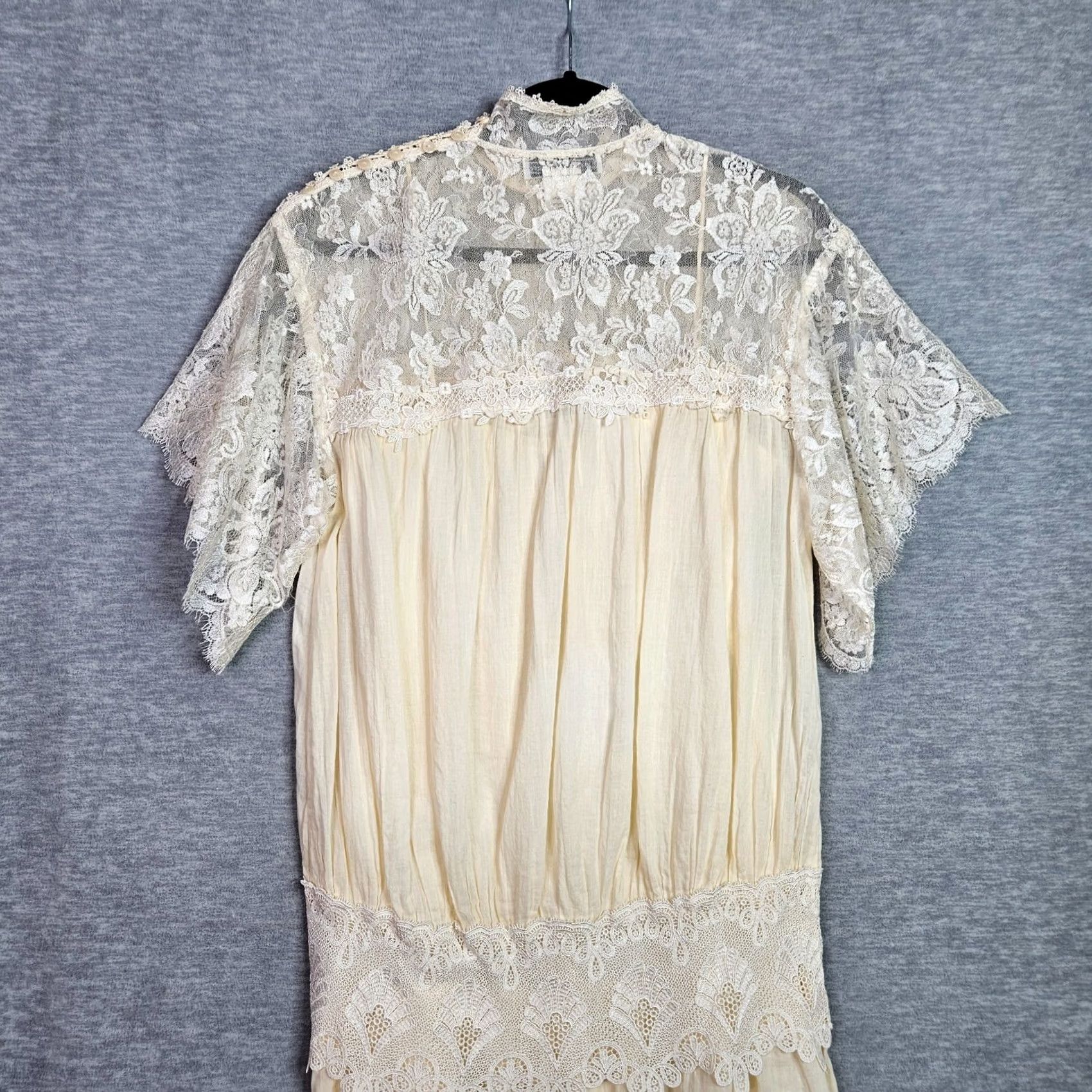 Jessica McClintock VINTAGE Jessica McClintock Ivory Lace Dress Set 8 A-Line Midi Long Sleeve Women Shirt? Size M / US 6-8 / IT 42-44 - 4 Thumbnail
