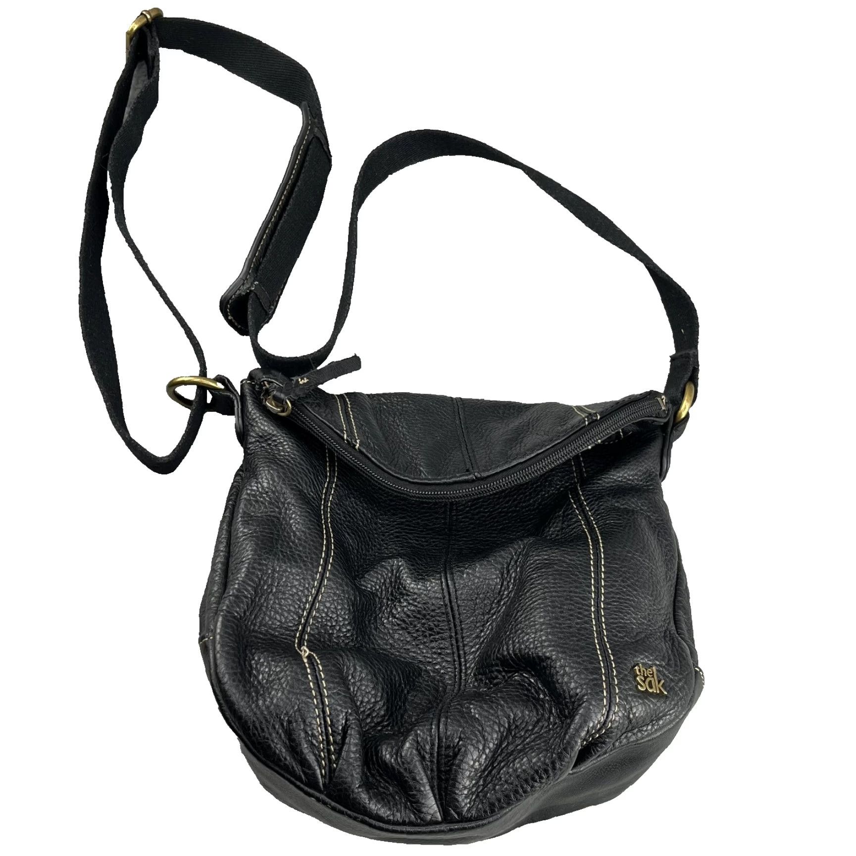 The Sak VINTAGE The Sak Leather Shoulder Bag Purse Black Women Medium Bag Casual Travel Workwear Satchel Women Size ONE SIZE - 2 Thumbnail