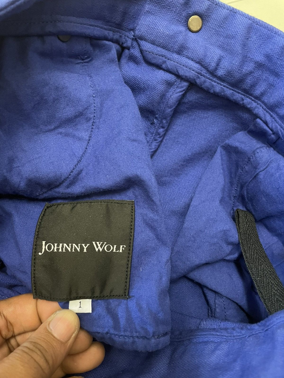 Japanese Brand Johnny Wolf Print Fadding Ankle Zipper Skinny Jeans Size US 30 / EU 46 - 8 Thumbnail