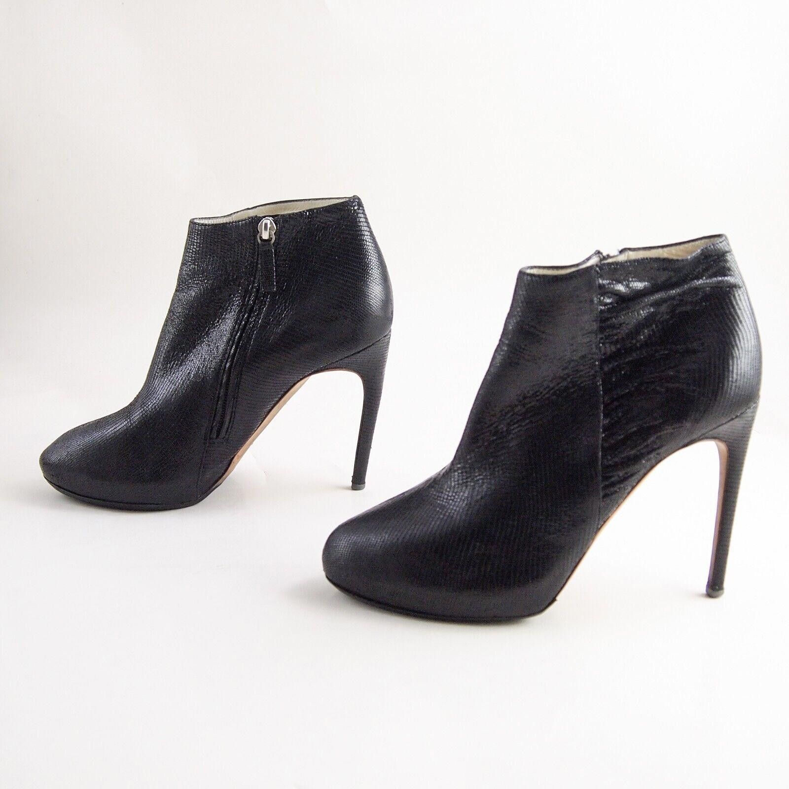 Designer Rupert Sanderson Booties Heel Black Leather US 8 EU 38 Size US 8 / IT 38 - 2 Thumbnail