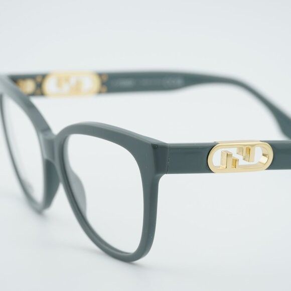 Fendi Fendi FE50093I 020 Eyeglasses Grey 54mm Square Frame Size ONE SIZE - 9 Thumbnail