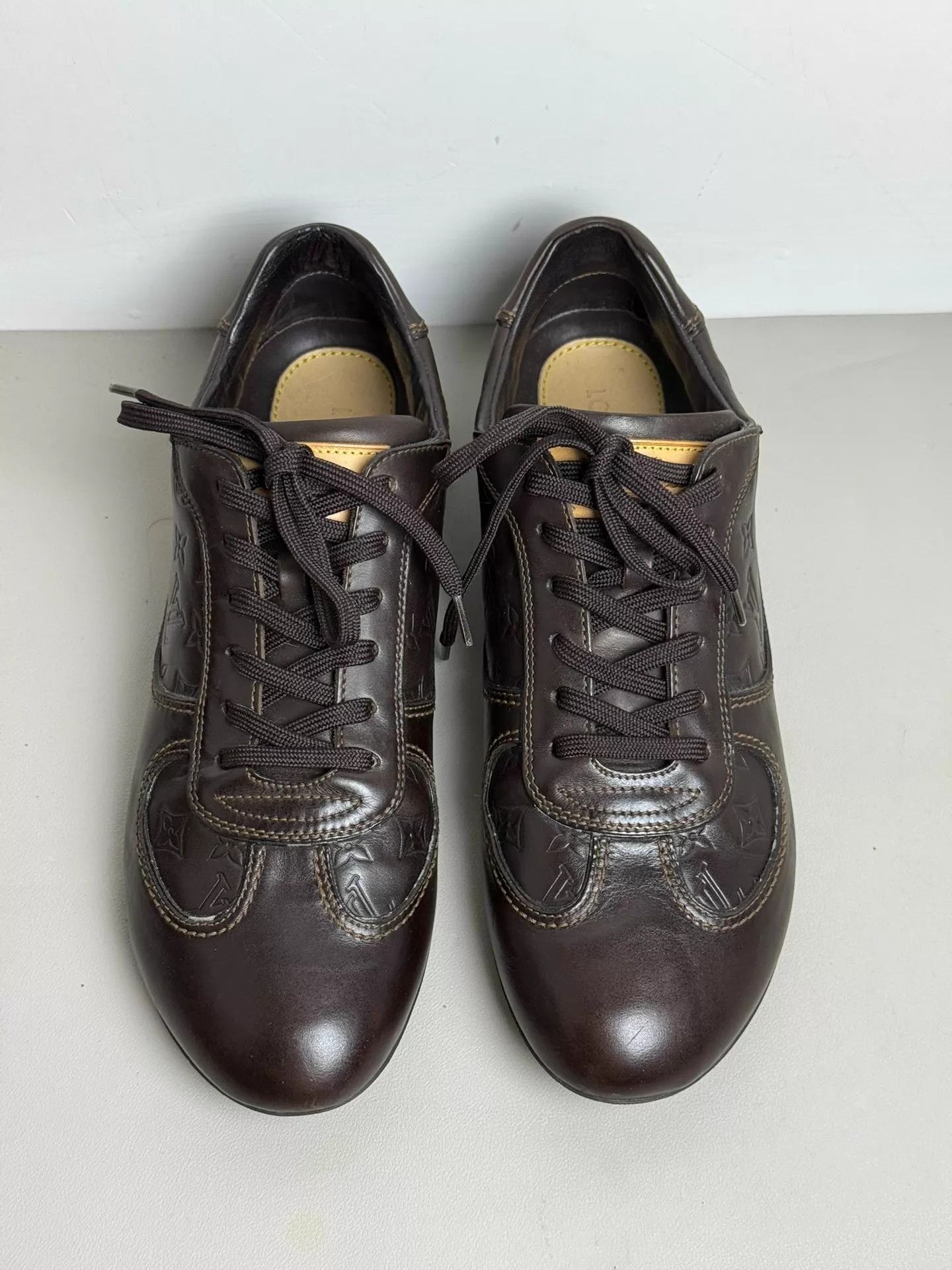 Louis Vuitton LV Monogram Dark Brown Flat Shoes UK6.5 (EU 41-42.5) Size US 7.5 / EU 40-41 - 3 Thumbnail