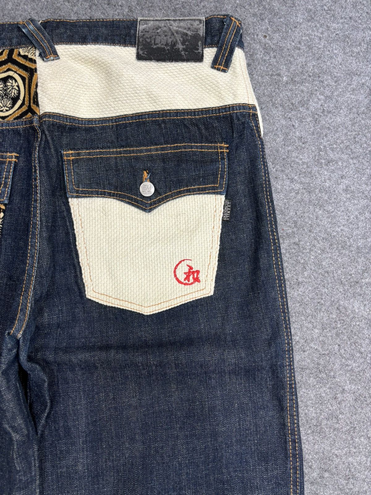 Designer 💥BAGGY💥Rare JUVENILE DELINQUENT X JAPAN BLUE Denim F549 Size US 37 - 9 Thumbnail