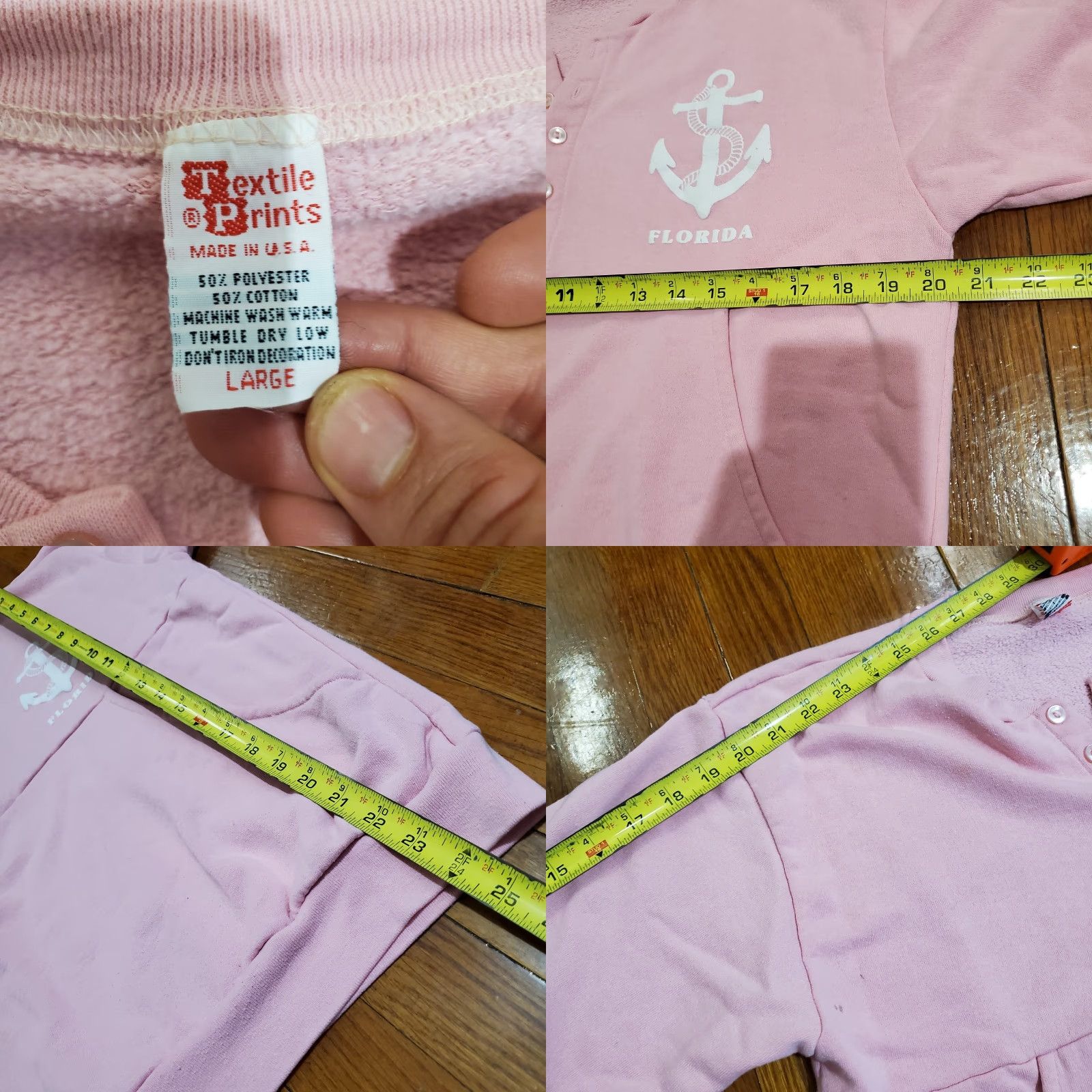 Vintage VINTAGE Florida Sweater Women's Large 80s Button Henley Pink Pullover Anchor Shirt Adult Large Pink 90s Womens Size L / US 10 / IT 46 - 8 Thumbnail