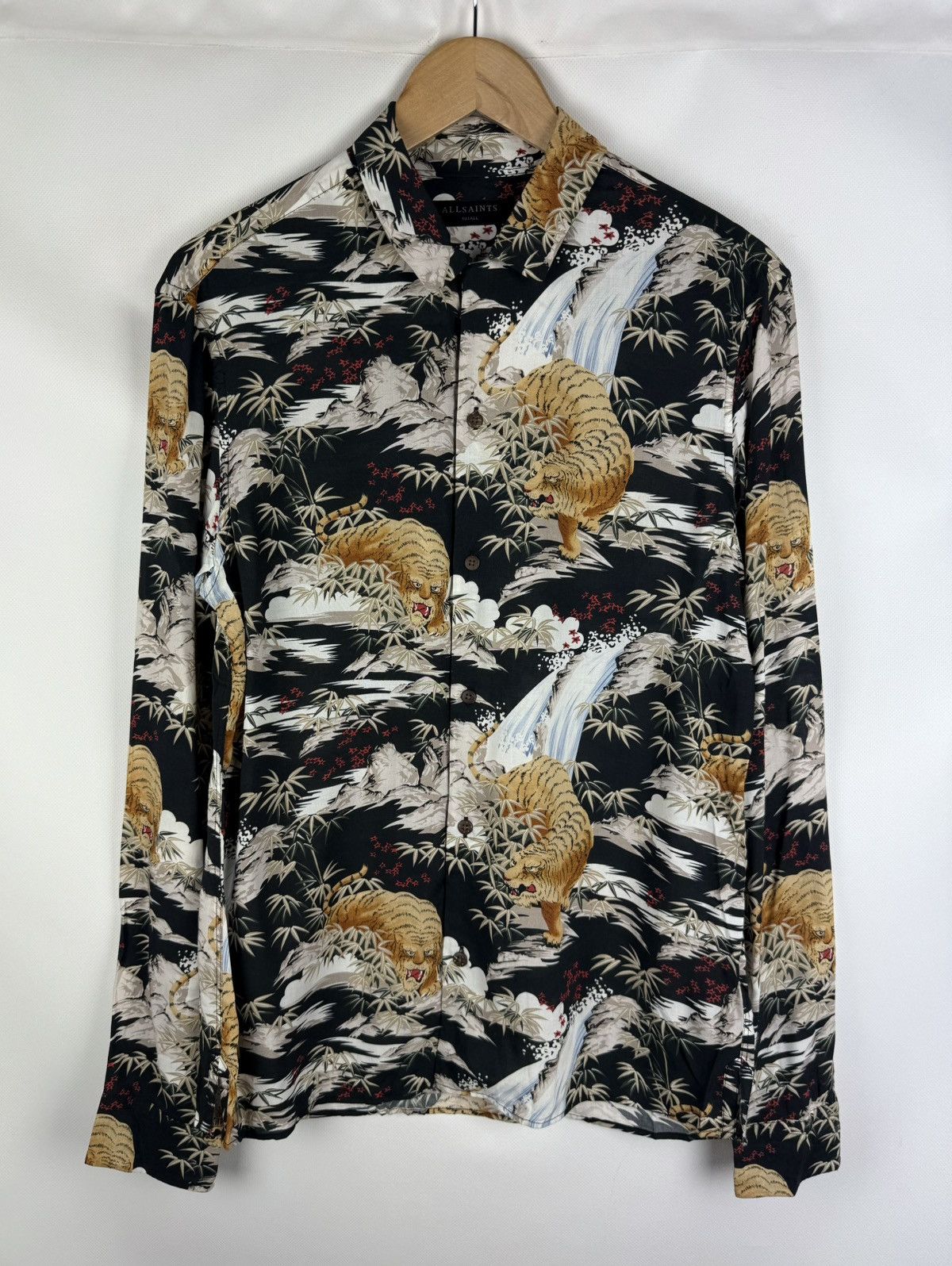 Allsaints × Japanese Brand Allsaints Sumatra LS Overprinted Viscose Button Up Shirt Size US S / EU 44-46 / 1 - 1 Thumbnail