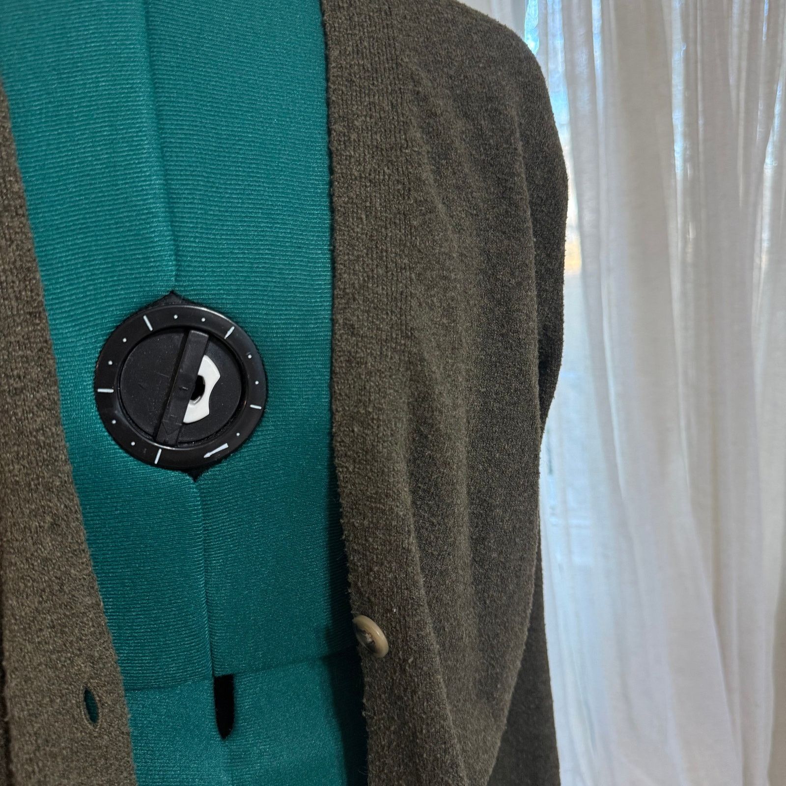 Other A New Day Olive Green Button-Up Cardigan | Sz M Size M / US 6-8 / IT 42-44 - 3 Thumbnail