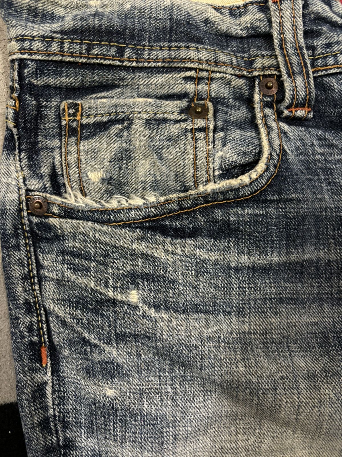 Tornado Mart Vintage Japanese Brand Mud Wash Flare Destroyed Grunge Jeans Size US 30 / EU 46 - 5 Thumbnail