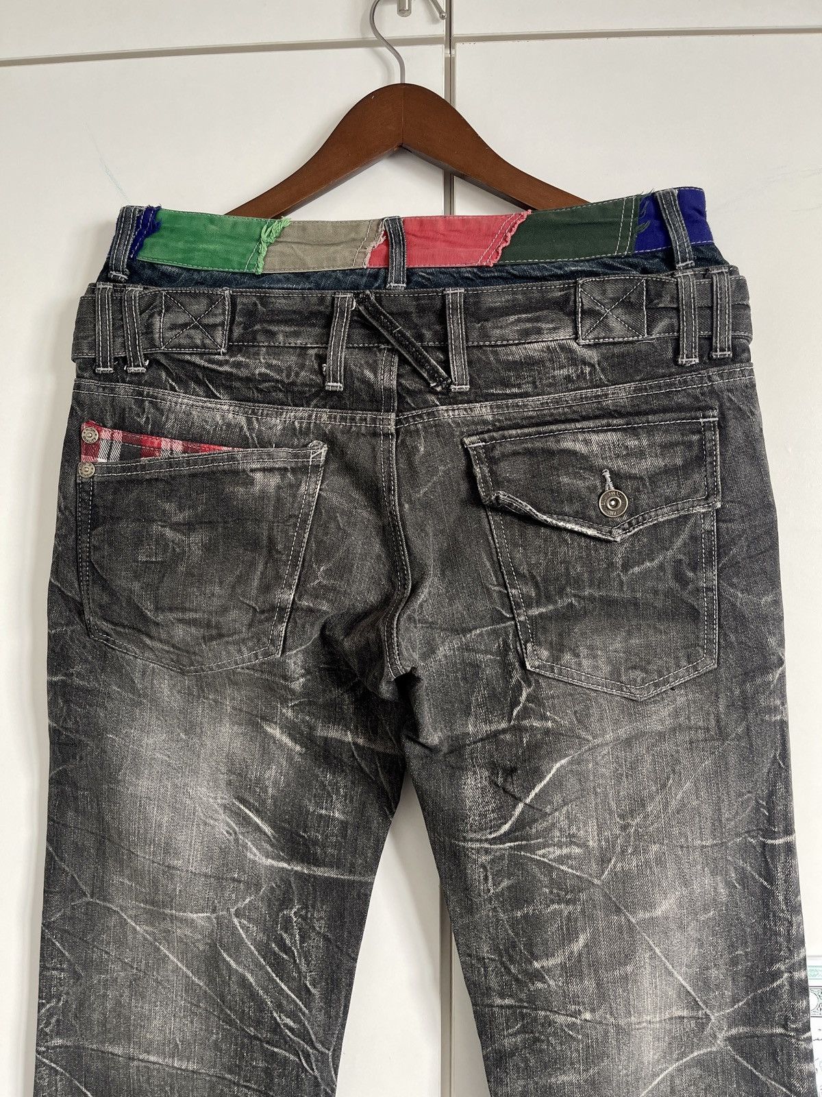 Vintage VINTAGE🔥🔥PATINA SKATEGANG DOUBLE WAIST WASHED BLACK 32X28 Size US 32 / EU 48 - 11 Thumbnail