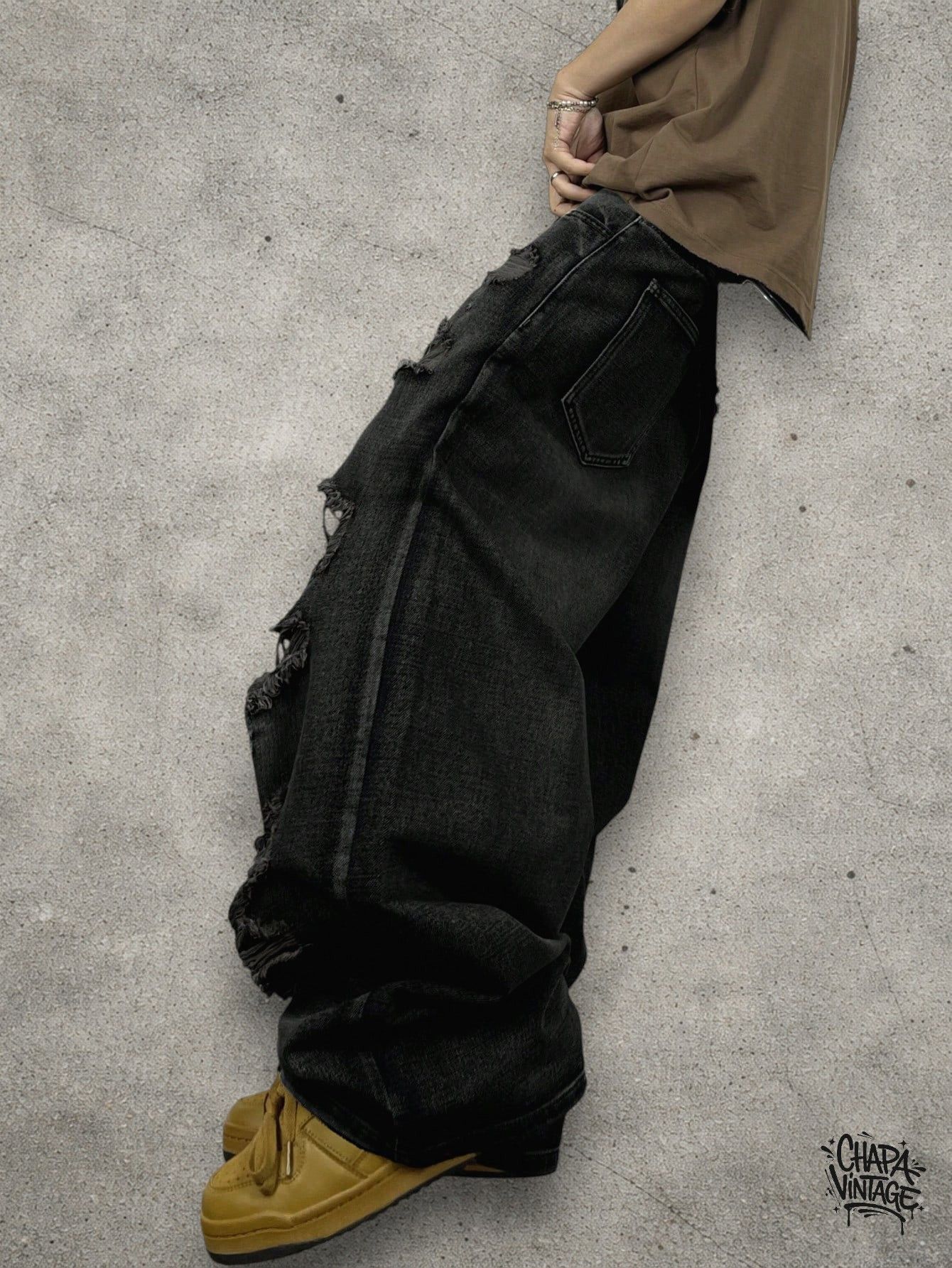 Japanese Brand Ripped opium jeans Size US 32 / EU 48 - 3 Thumbnail