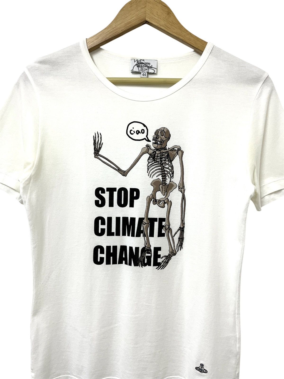 Vivienne Westwood VIVIENNE WESTWOOD MAN STOP CLIMATE CHANGE SKULL TSHIRT Size S / US 4 / IT 40 - 3 Thumbnail