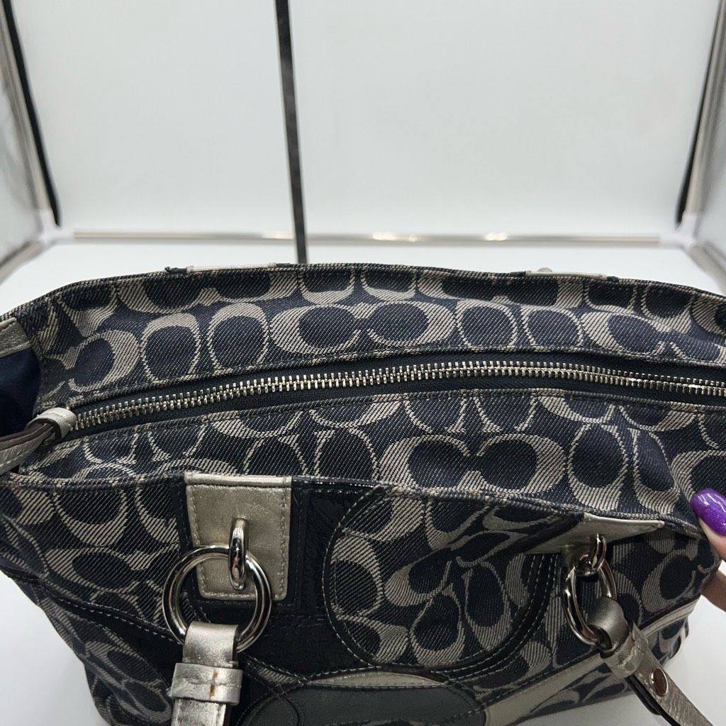Coach Coach Denim and Leather Signature Tote (no hang tag) Size ONE SIZE - 9 Thumbnail