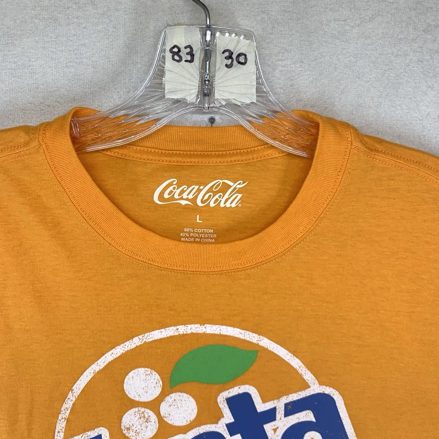 Vintage Women's Fanta Graphic Orange T Shirt Large Super Thin Lightweight Cropped Size L / US 10 / IT 46 - 3 Thumbnail