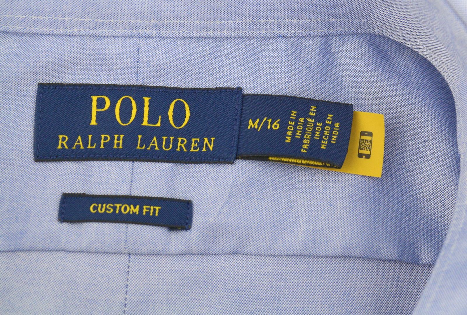 Ralph Lauren CORE REPLEN M Blue Button Down Neck Custom Shirt 87000 Size US M / EU 48-50 / 2 - 6 Thumbnail